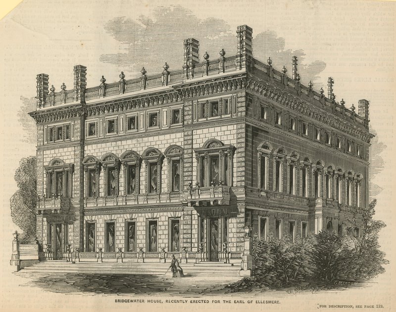 Bridgewater House, Recently Erected for the Earl of Ellesmere by English School