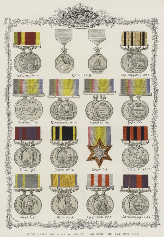 British Awards for Valour on Sea and Land during the Last Fifty Years by English School