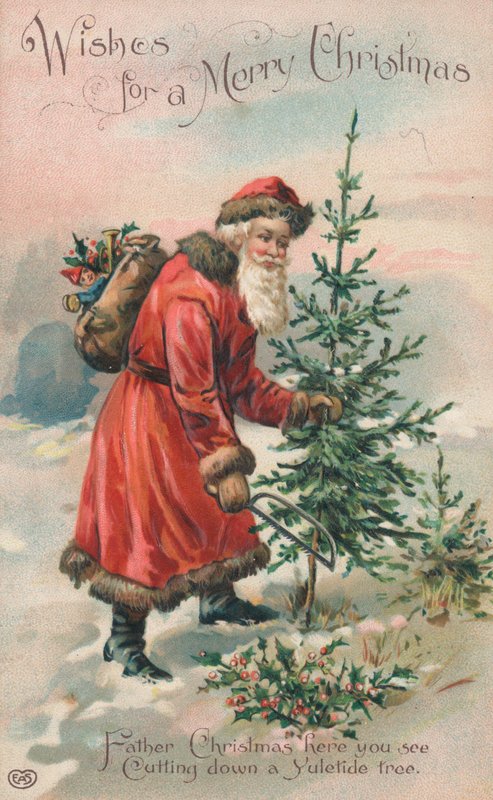 British Christmas card by English School
