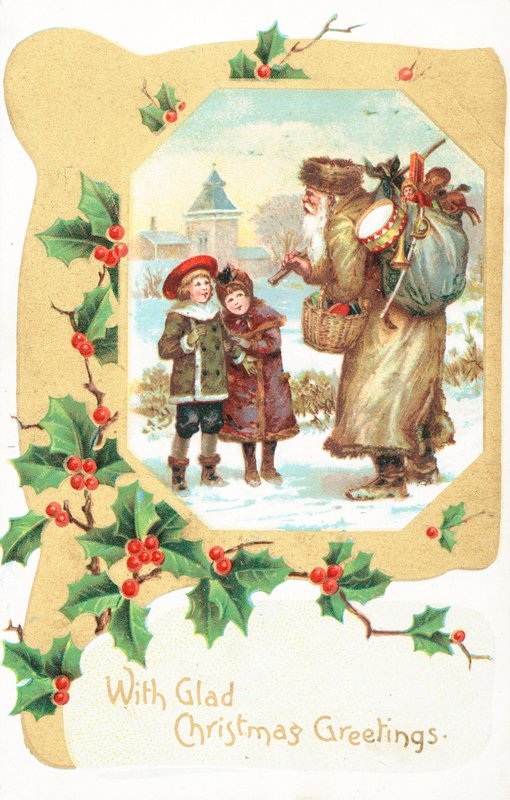 British Christmas Card by English School