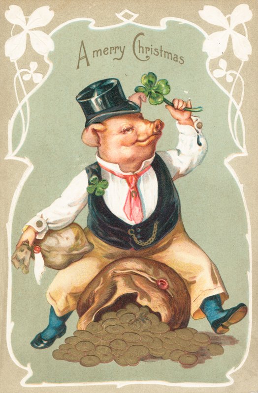 British Christmas card by English School