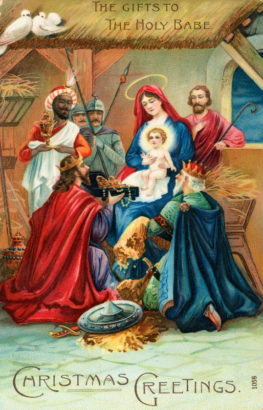 British Christmas card by English School