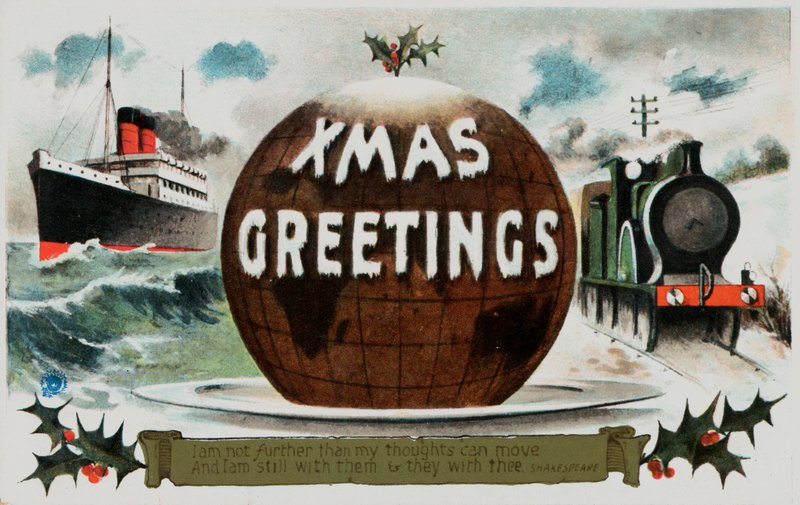 British Christmas card by English School