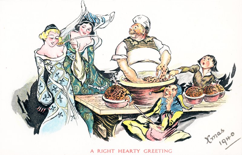 British Christmas card by English School
