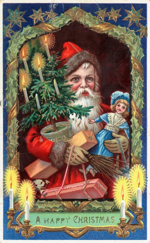 British Christmas card by English School