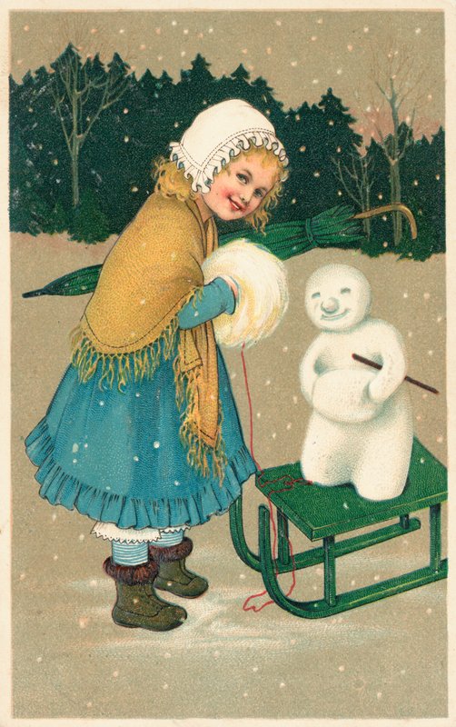 British Christmas card by English School