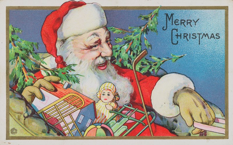 British Christmas cards by English School