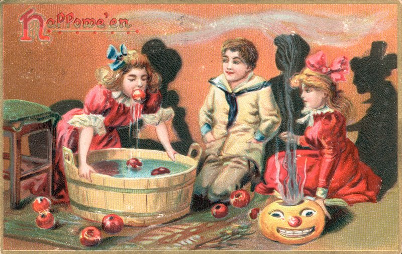 British Halloween card by English School