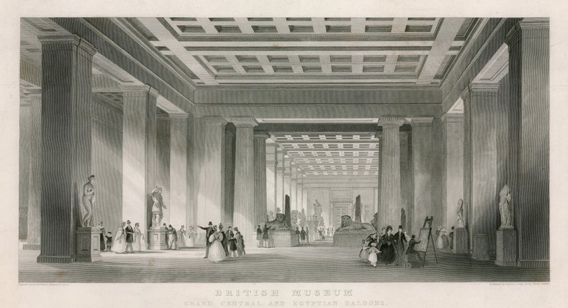 British Museum, Grand Central and Egyptian Saloons by English School