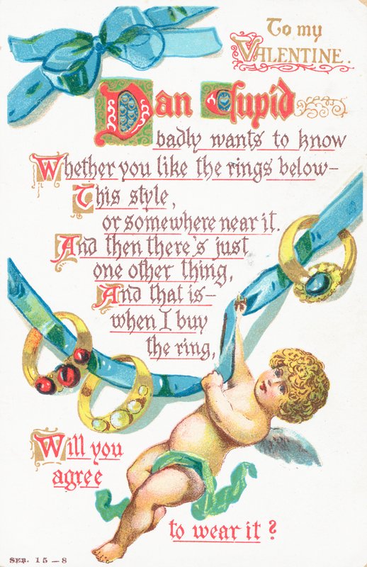 British Valentine card by English School