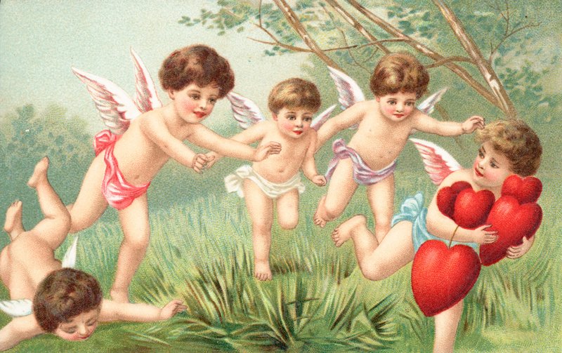 British Valentine card by English School