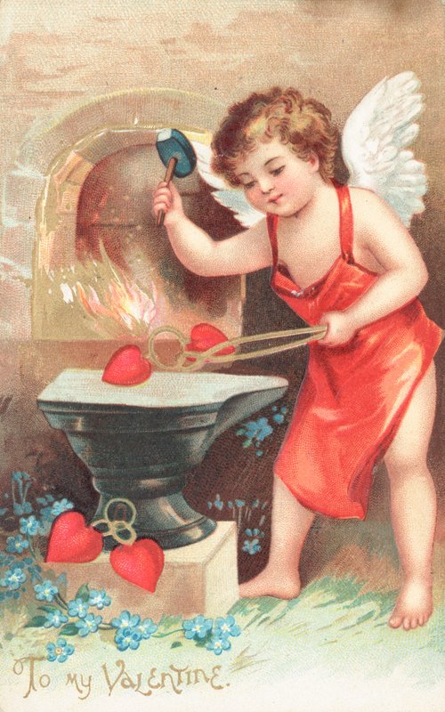British Valentine card by English School