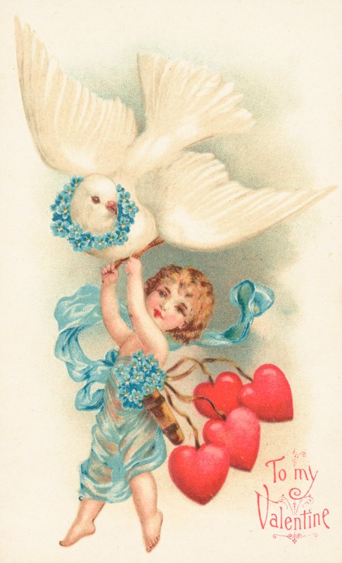 British Valentine card by English School