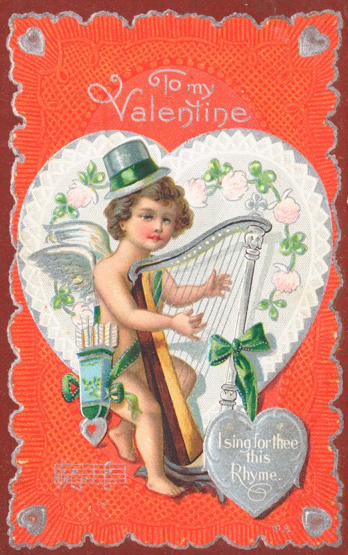 British Valentine card by English School
