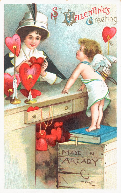 British Valentine card by English School