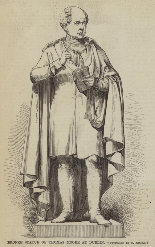 Bronze Statue of Thomas Moore at Dublin by English School