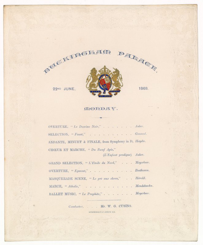 Buckingham Palace Concert, 22 June 1868 by English School