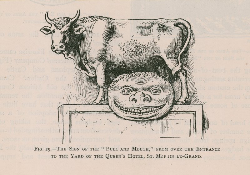 Bull and Mouth, Queens Hotel, St Martin Le Grand by English School