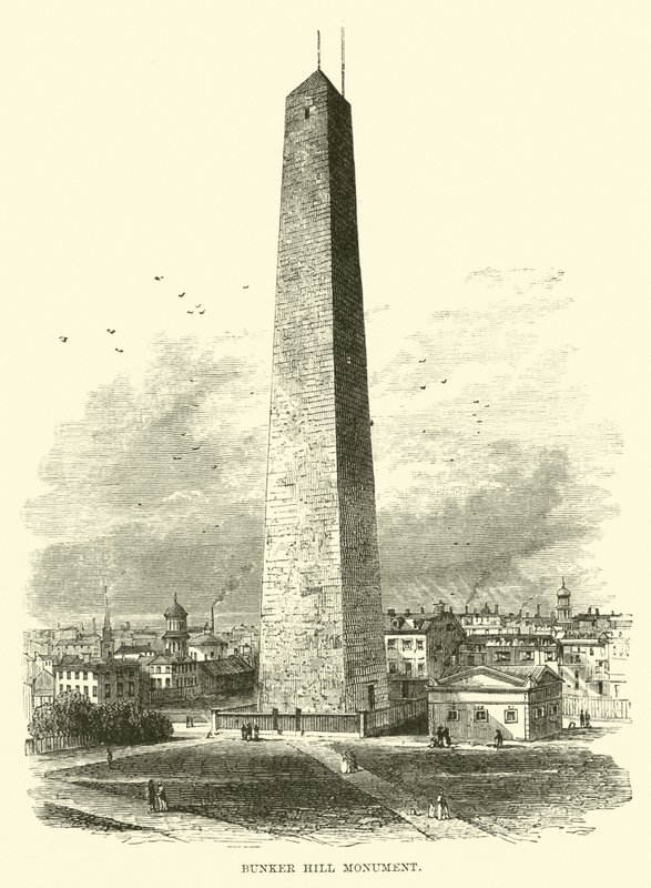 Bunker Hill Monument by English School