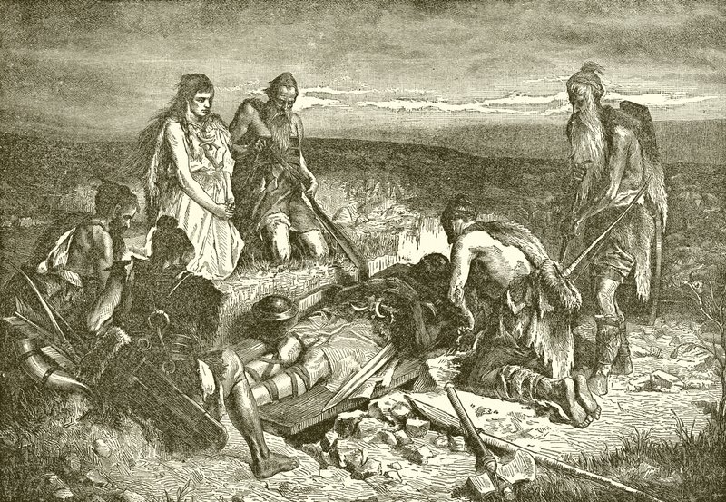 Burial of a Phoenician Chief on the American Coast by English School
