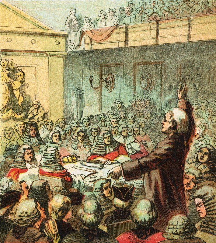 Burke, the Great Orator by English School