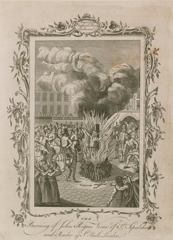 Burning of Martyrs in Smithfield by English School