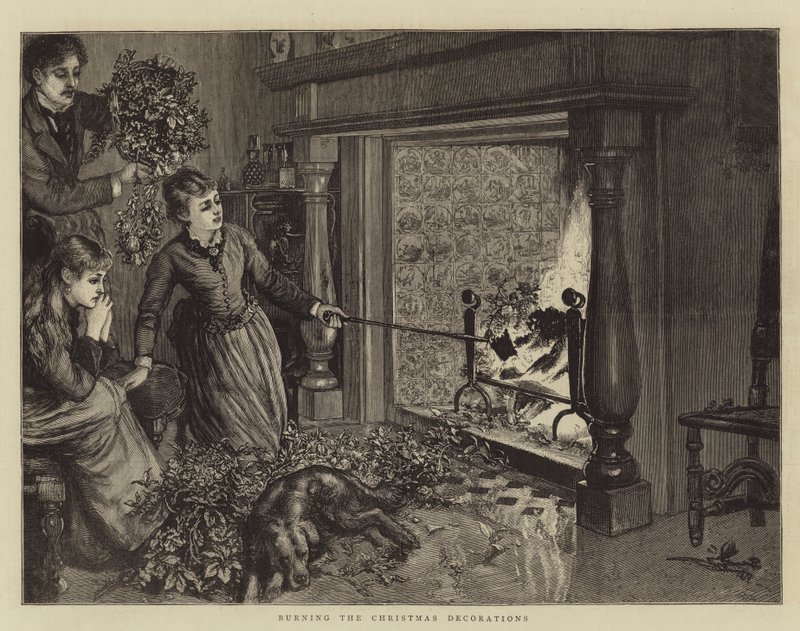 Burning the Christmas Decorations by English School