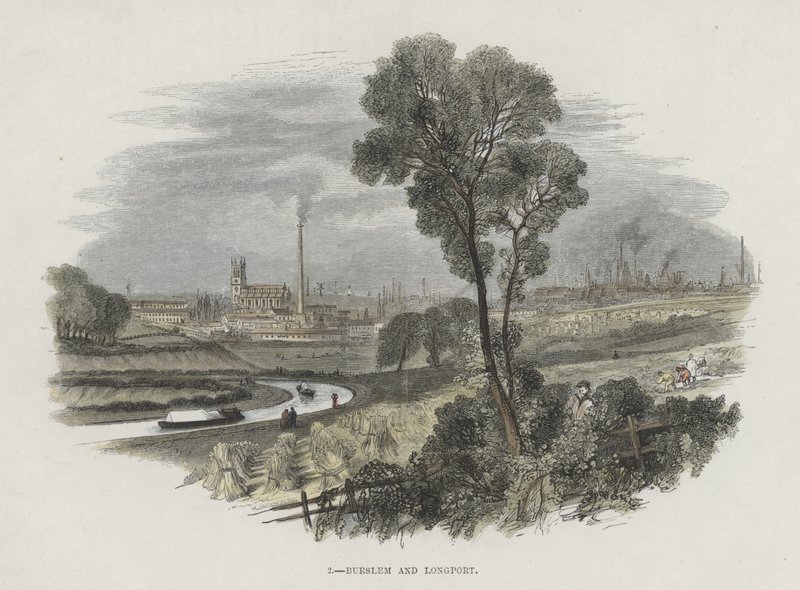Burslem and Longport, Staffordshire by English School