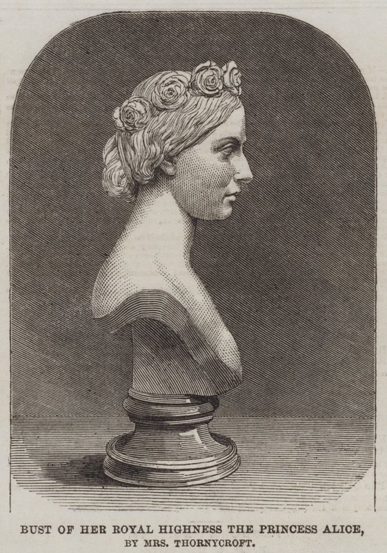 Bust of Her Royal Highness the Princess Alice, by Mrs Thornycroft by English School