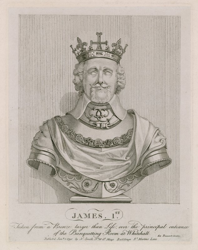 Bust of James I by English School