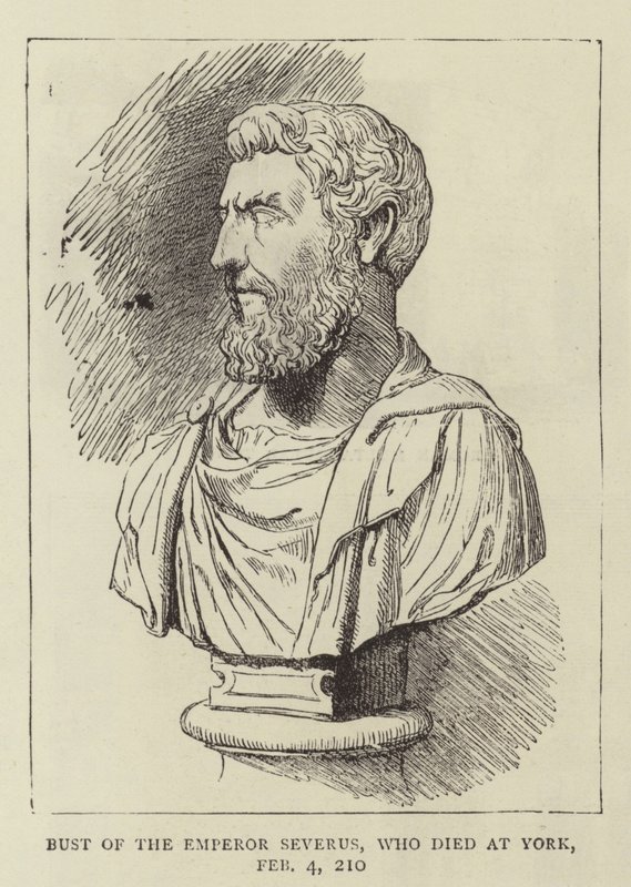 Bust of the Emperor Severus, who died at York, 4 February 210 by English School