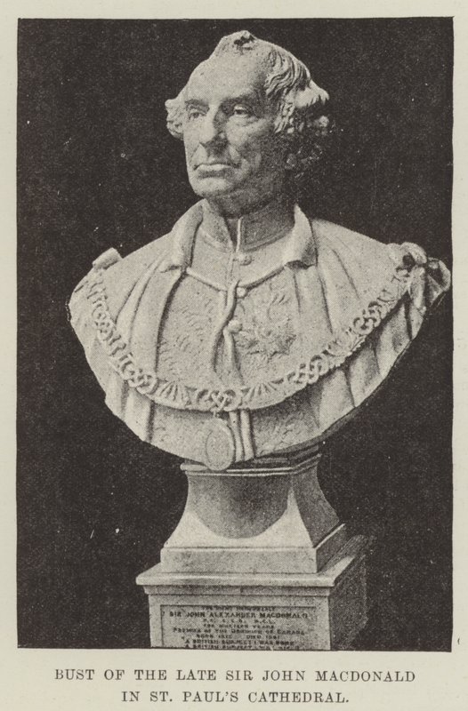 Bust of the late Sir John Macdonald in St Paul