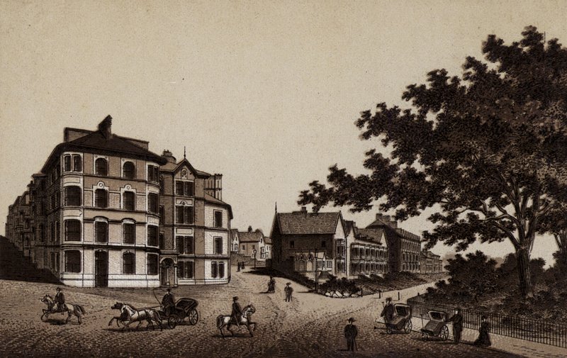 Buxton: Burlington Hotel and Broadwalk by English School