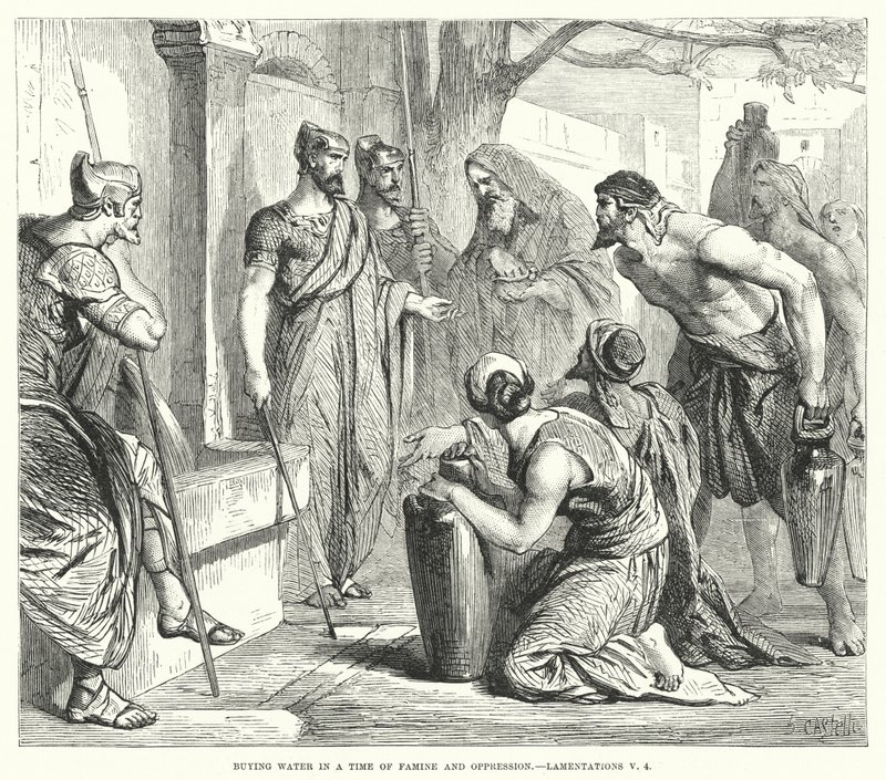 Buying Water in a Time of Famine and Oppression, Lamentations V, 4 by English School