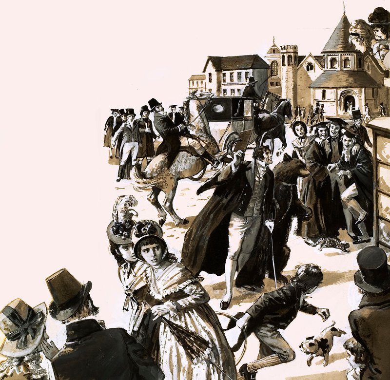 Byron caused quite a stir with his pet bear in the streets of Cambridge by English School