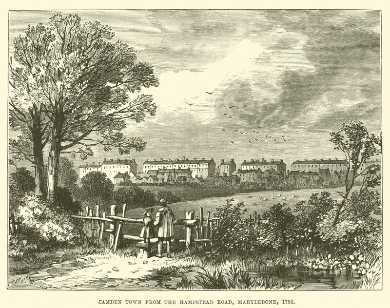 Camden Town from the Hampstead Road, Marylebone by English School