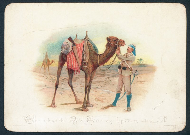 Camel Corps Christmas card by English School