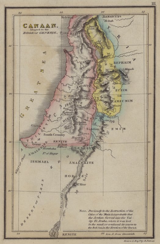 Canaan, Adapted to the Book of Genesis by English School