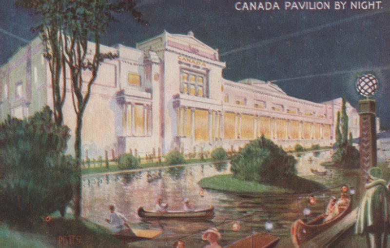 Canada Pavilion by night, British Empire Exhibition, Wembley by English School