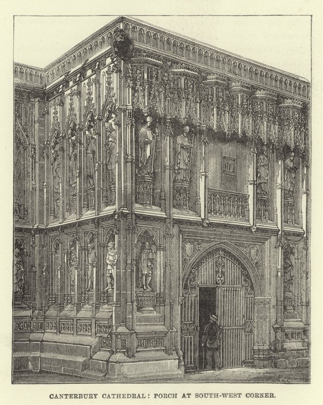 Canterbury Cathedral, Porch at South-West Corner by English School