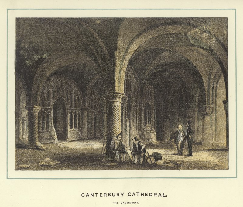 Canterbury Cathedral, the Undercroft by English School
