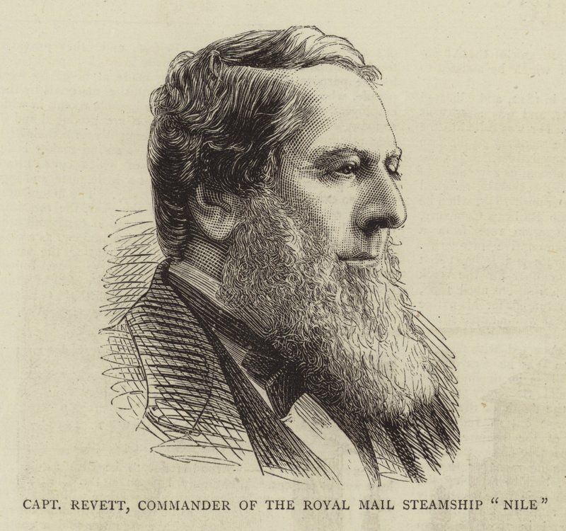 Captain Revett, Commander of the Royal Mail Steamship "Nile" by English School