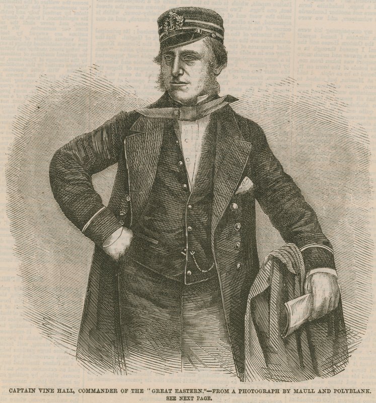 Captain Vine Hall, Commander of the Great Eastern by English School