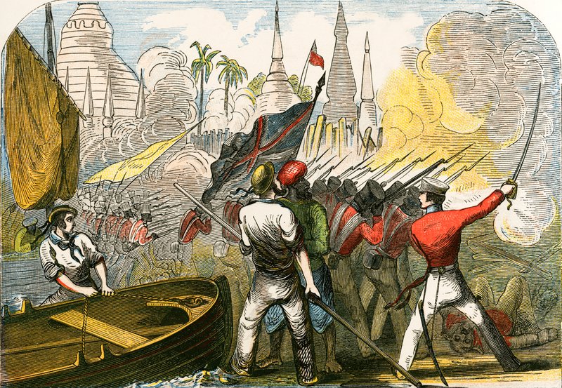 Capture of Rangoon, Burmese empire by English School
