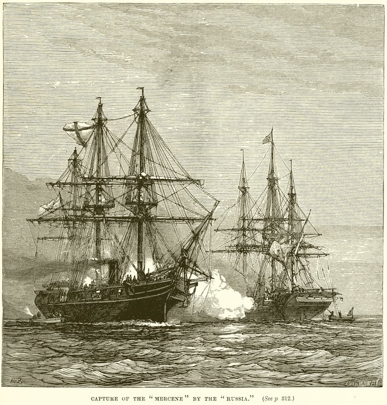 Capture of the Mercence by the Russia by English School