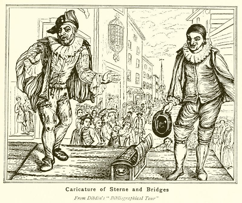 Caricature of Sterne and Bridges by English School
