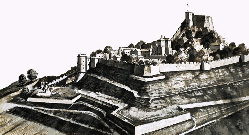 Carisbrooke Castle on the Isle of Wight by English School