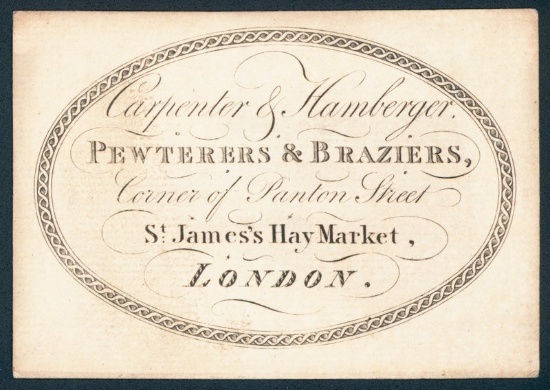 Carpenter and hamberger by English School