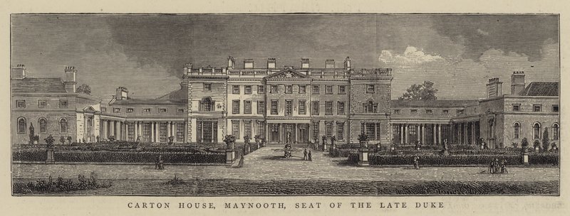 Carton House, Maynooth, Seat of the Late Duke (engraving) by English School