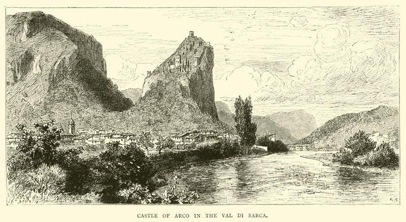 Castle of Arco in the Val di Sarca by English School